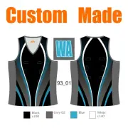 Custom Sublimated Netball Singlets Free Logo Printing Mesh Teamwear Tank Tops 93