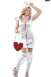 Tin Woman “Sin In Tin” Adult Wizard of Oz Costume Halloween Small/Medium S/M