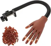 EXQUIMEUBLE Professional Manicure Hand Model Nail Art Practice Tool Flexible Prosthetic Hand Smooth Surface for Nail Art Training