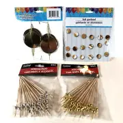 2 24 pieces Cooking Concepts Wooden Picks Silver + Gold Premium Quality+Garlands