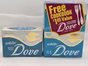 Lot of 3 Vintage Dove White Bath Size Bar Soap