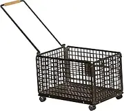 Generic Laundry Trolley with Wheels, Movable Storage Container, 360° Swivel Casters, Multifunctional, for Home, Laundry Room, Salon, Commercial, Large Black