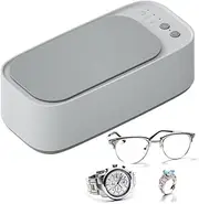 LeoLeoyy Ultrasonic Jewelry Cleaner, Small Cleaning Instrument, 15w Power, 3 Cleaning Modes, 45k Hz High Frequency Vibration, 360° Cleaning with One-Touch Operation Suitable for Jewelry