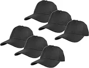 [Gelante] Plain Blank Baseball Caps Adjustable Back Strap Wholesale Lot 6