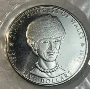 Diana Princess of Wales 1961-1997 $5 Commemorative Marshall Islands BU Coin