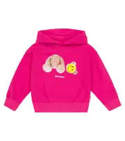 [Palm Angels Kids] Palm Angels Kids Printed cotton jersey hoodie Y 12 pink