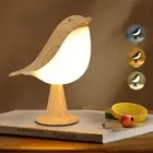 Xhope4u Small Cordless Bedside Lamp, Bird Lamp Touch Sensor, LED Table Lamp w...
