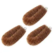 MUJI Set of 3 Tawashi Scourer Size: 5 x 11 x 3cm Slim Scrubbing Brush Palm Brush