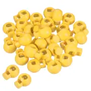 Cord Locks, 100 Pack Ball Spring Toggle Stopper, Ginger