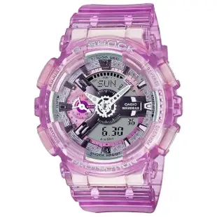 【CASIO 卡西歐】G-SHOCK 未來系列 半透明女錶手錶(GMA-S110VW-4A)