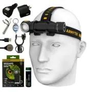 Armytek Wizard C2 Pro Max XHP70.2 Rechargeable Headlamp 4000 Lmn w/ USB Adapters