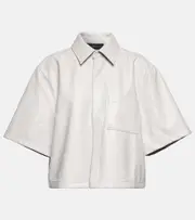 [Amiri] Amiri Faux leather overshirt AU 16 beige