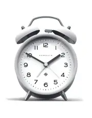 [Newgate] Charlie Bell Echo Alarm Clock in Matte Pebble White
