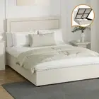 Oikiture Bed Frame Double Size Gas Lift Base with Storage ADI