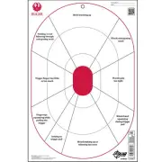 Ruger Paper Shooting Targets, Handgun Trainer, 12inW x 18inH, 20-Targets : 27999