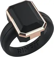[Rinfit] Women's Silicone Rings - Engagement or Promise Ring for Her - Emerald Silicone Wedding Bands Women - Patent Pending Design