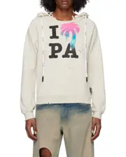 I Love PA distressed hoodie S,XS White