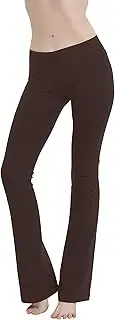 [MC&LO] Cotton Spandex Low Rise Bootcut Flare Yoga Pants Legging(Regular Size/Plus Size) S-5XL (32"/34"/36" Inseam)