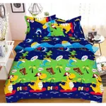 KATUN DINO 圖案字符片 180X200 160X200 120X200/SEPREI 自製優質棉 1 套枕套枕