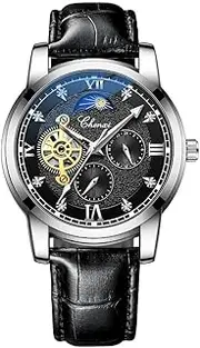 [DAXIAOYU] Luxury Men Automatic Winding Mechanical Watch Tourbillon Skeleton Waterproof Mens Watches Business Wristwatch Male Clock