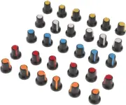 30Pcs 5 Colours Plastic Pot Knob for 6Mm Potentiometer Rotary Switch