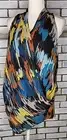 ♤ NWT MM Couture Miss Me Womens Sleeveless Chiffon Wrap Blouse L Teal multicolor