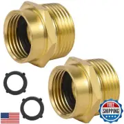 BILAL 2 PCS Brass Garden Hose Adapter, 1 NPT to Garden Hose Adapter-3/4" GHT