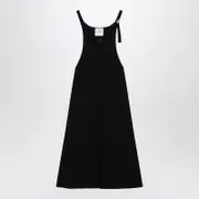 [Courrèges] Black Ribbed Mini Dress M Black