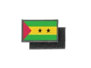 Flag patch printed badge country sao tome principe