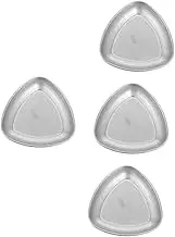 Gatuida 4pcs Bean Dosing Cup Stainless Steel Food Scale Round Metal Weighing Pan Loose Leaf Tea Scoop Powder Measuring Tray