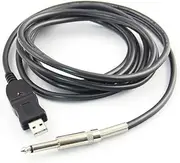 EPIGEIST 3M USB Guitar Bass to USB Link Cable Adapter for PC Recording Plug and Play USB Guitar Cable with LED Indicator Professional Shielded Design Compatible with XLR and