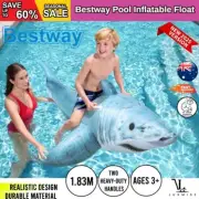 Best Way Realistic Shark Pool Float - Inflatable Ride On 183*102 cm
