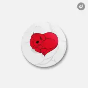 Clifford the Big Red Dog Cartoon Clifford | 4'' X 4'' Round Decorative Magnet