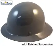MSA Skullgard Full Brim Hard Hat With Ratchet Suspension - Gray