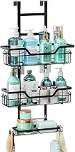 iForcase 3- Layer over door Shower caddy hanging bathroom Storage Rack with Hooks, Stainless Steel Rustproof Hook Shelf for Bathroom Shampoo Soap