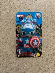 MARVEL LIP SMACKER CAPTAIN AMERICA RED WHITE & BLUEBERRY Key Chain New