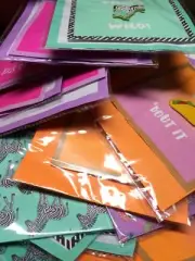 Girls 5+ Enamel Pin And Notecard Set Lot Of 30 New