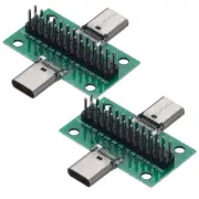 2Pcs USB3.1 Type C Female to Female Test Board 26Pin PCB Board with Pin Header