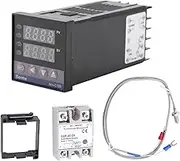 ANKROYU 0℃~1300℃ Alarm, Rex-C100 Digital LED Temperature Controller, PID Temperature Controller Kit AC110V-240V for Power Chemical Industry