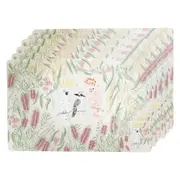 12pc Urban FB Birds Placemats and Coasters Pink Kitchen Decor Tableware