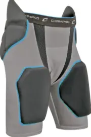 Champro Tri-Flex Padded Compression Shorts Football Adult Large 34-36” Graphite