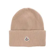 [Moncler] Moncler Wool Beanie Hat ONE SIZE NEUTRALS
