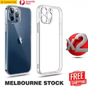 2x Clear Shockproof Bumper Case Cover For iPhone 15 14 13 12 11 Pro Max Plus