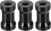 uxcell Camera Spigot Screws Converter 1/4" to 3/8" Female to Female, 3 Pack Tripod Screw Adapter Spigot Stud for Light Stand Hot Shoe Cold Shoe Adapter Ball Head Flash, Black