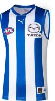 North Melbourne Kangaroos 2025 AFL Mens Home Guernsey Sizes S-6XL BNWT