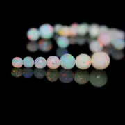 5-7mm Natural Multi Color Ethiopian Fire Opal Faceted Balls Loose Beads Gemstone