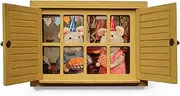 Sam & Julia - Mouse Window Kit for Children's Room - Miniature Wooden Window for The Wall, Fridge or Table - Creative Craft and Decoration Set with Postcards & Accessories - The Mouse House