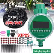 100ft Sistema De Riego Por Goteo Automatico Aspersore Para Cesped Jardin Kit
