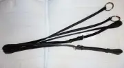 JEREMY & LORD Running Martingale- RAISED -Brown Leather- Cob/Arab Size - NEW!