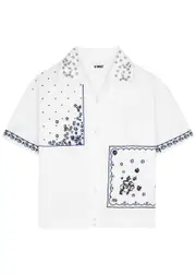 Ymc Wanda Embroidered Cotton-poplin Shirt - White - S (UK8-10 / S) S (UK8-10 / S)